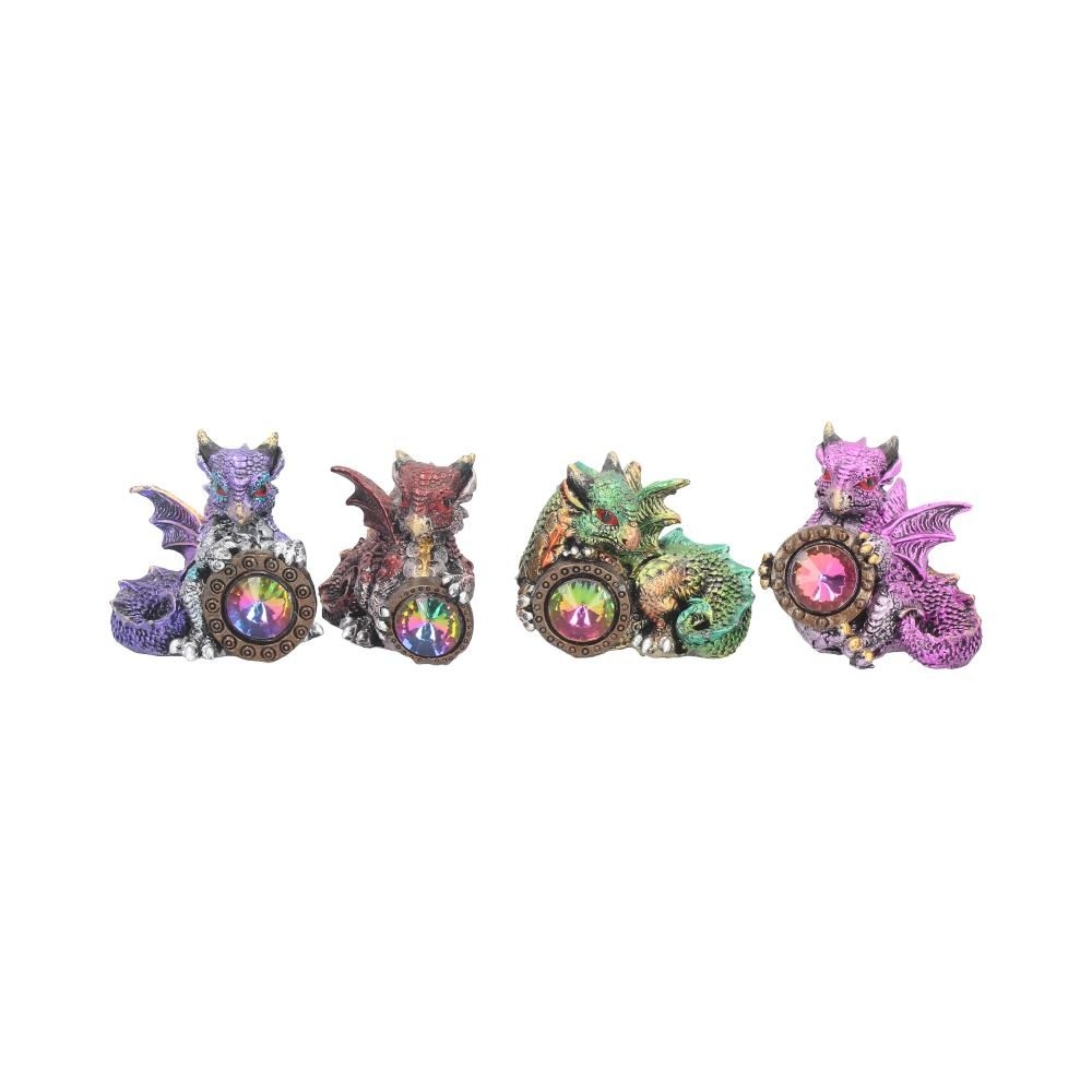 Nemesis Now - Dragon's Reward (Set of 4) Figurines - Dragon - Multicolours